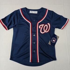 Washington Nationals Jersey Button Baseball Genuine Merchandise Youth XS 4/5